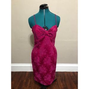 🧺Scott McClintock Vintage Barbiecore 80s Hot Pink Cocktail Dress, size 6
